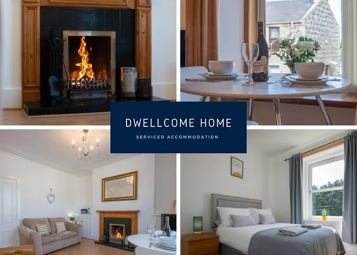 Dwellcome Home Ltd 1 Bed Apt, Half Mile To Union Street Yet Quiet, Free Parking, Fast Wifi, Ideal For Long Term Contractor, Etc Stays, Fully Equipped Kitchen, Regular Housekeeping Option - See Our Site For Assurance