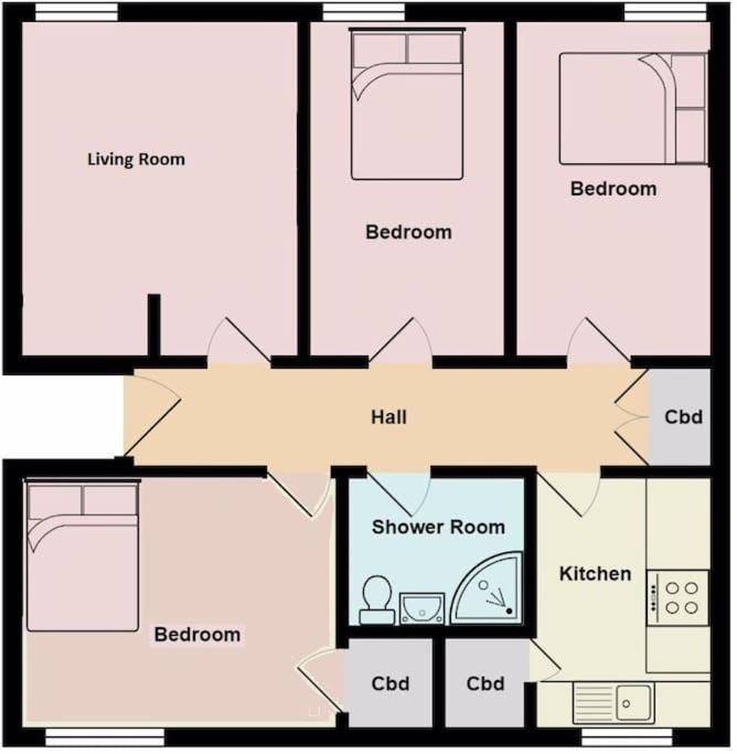 Apartment Lovely, Comfortable And Bright 3 Bedroom Floor Flat In Centre Aberdeen